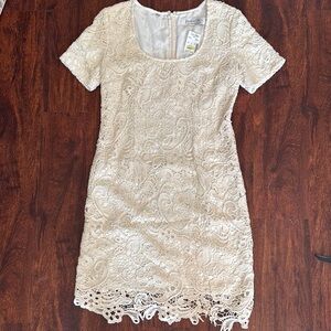 Elegant Lace Dress in Cream